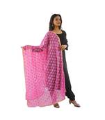 pink Phulkari Kanchan Dupatta
