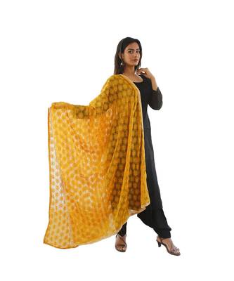yellow Phulkari Kanchan Dupatta 1