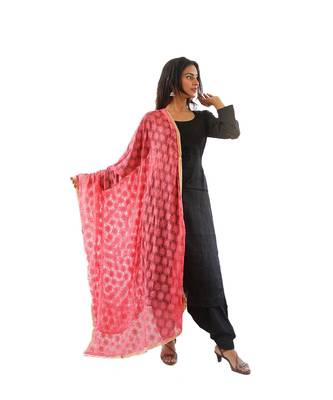 peach Phulkari Kanchan Dupatta 1