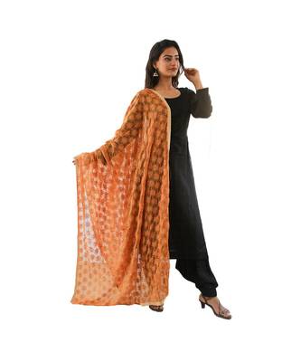 orange Phulkari Kanchan Dupatta 1