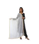 white Phulkari Kanchan Dupatta