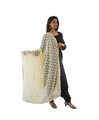 beige Phulkari Kanchan Dupatta 1