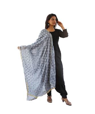grey Phulkari Kanchan Dupatta 1
