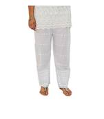 White Chicken Work  Plazo