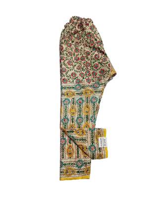 beige Chanderi Phulkari Plazo 1