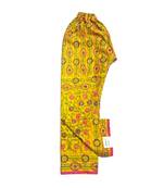 yellow Chanderi Phulkari Plazo