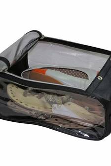 atorakushon Indian Shoe Cover Travelling Shoe Storage Bag/Storage Footwear Organiser Pouch Shoe Bag Black Pack of 1