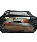 atorakushon Indian Shoe Cover Travelling Shoe Storage Bag/Storage Footwear Organiser Pouch Shoe Bag Black Pack of 4