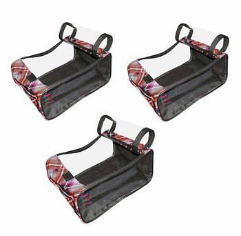 atorakushon  Assorted Shoe Cover Travelling Shoe Storage Bag Storage Footwear Organizer Pouch Shoe Pouches Pack of 3 1