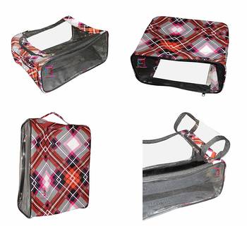 atorakushon  Assorted Shoe Cover Travelling Shoe Storage Bag Storage Footwear Organizer Pouch Shoe Pouches Pack of 3 5