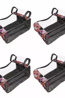 atorakushon  Assorted Shoe Cover Travelling Shoe Storage Bag Storage Footwear Organizer Pouch Shoe Pouches Pack of 4