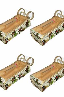 atorakushon Flower Print, Shoe Cover Travelling Shoe Storage Bag/Storage Footwear Organiser Pouch Shoe Bag Pack of 4