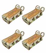 atorakushon Flower Print, Shoe Cover Travelling Shoe Storage Bag/Storage Footwear Organiser Pouch Shoe Bag Pack of 4