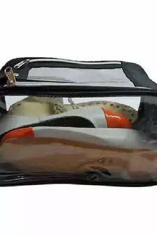 atorakushon Indian Shoe Cover Travelling Shoe Storage Bag/Storage Footwear Organiser Pouch Shoe Bag Black Pack of 2