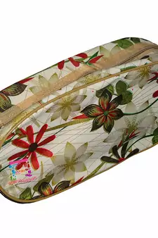 atorakushon   Flower Print, Shoe Slippers Cover Travelling Shoe Storage Bag Footwear Organiser Pouch Shoe Bag Set of 6