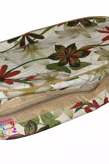 atorakushon   Flower Print, Shoe Slippers Cover Travelling Shoe Storage Bag Footwear Organiser Pouch Shoe Bag Set of 4