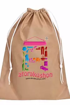 atorakushon Shoe Cover Travelling Shoe Storage Bag/Storage Footwear Organiser Pouch Shoe Bag Cream Pack of 12