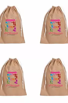 atorakushon Shoe Cover Travelling Shoe Storage Bag/Storage Footwear Organiser Pouch Shoe Bag Cream Pack of 4
