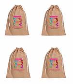 atorakushon Shoe Cover Travelling Shoe Storage Bag/Storage Footwear Organiser Pouch Shoe Bag Cream Pack of 4