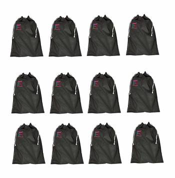 atorakushon Shoe Cover Travelling Shoe Storage Bag/Storage Footwear Organiser Pouch Shoe Bag Black Pack of 12 1