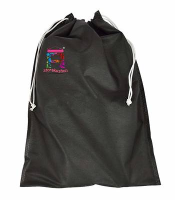 atorakushon Shoe Cover Travelling Shoe Storage Bag/Storage Footwear Organiser Pouch Shoe Bag Black Pack of 12 2