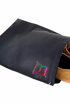 atorakushon Shoe Cover Travelling Shoe Storage Bag/Storage Footwear Organiser Pouch Shoe Bag Black Pack of 4