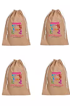 atorakushon Shoe Cover Travelling Shoe Storage Bag/Storage Footwear Organiser Pouch Shoe Bag Cream Pack of 8