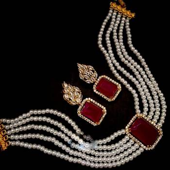 Pink Cubic Zirconia Necklace Sets 1