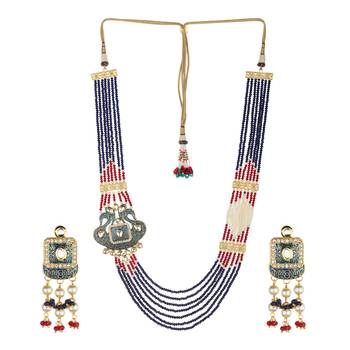 Designer Blue Onyx Multilayered Necklace Sets 1