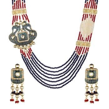 Designer Blue Onyx Multilayered Necklace Sets 2
