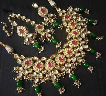 Wedding Designer Gold Kundan Necklace Sets 1