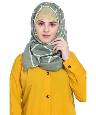 Multicolor  Premium Cotton Grid Hijab 3