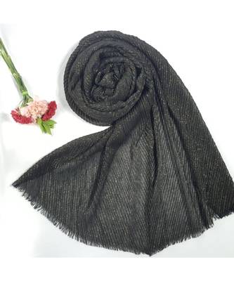 Multicolor  Premium Crikle Cotton Glitter Stole 2