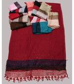 Multicolor  Premium Cotton Glitter Triple Layer Stole