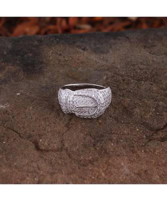Silver Stylish Designer Fashionable Cute Cubic Zirconia Ring 1