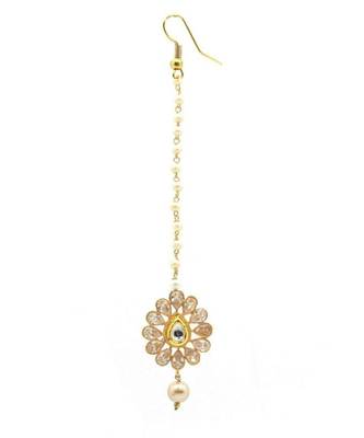 Pear Shape Maang Tikka Decorated With American Diamond 1