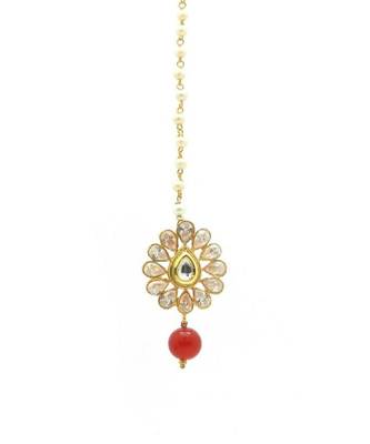 Pear Shape Maang Tikka Decorated With American Diamond 2
