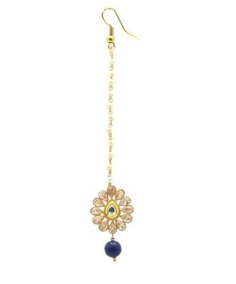 Pear Shape Maang Tikka Decorated With American Diamond 1