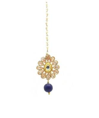 Pear Shape Maang Tikka Decorated With American Diamond 2