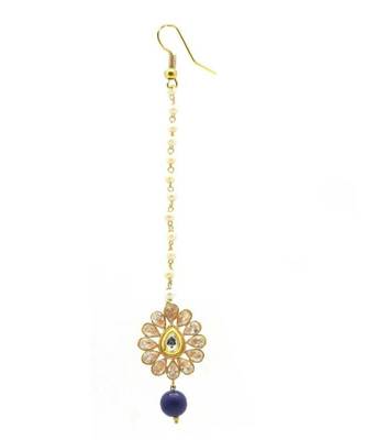 Pear Shape Maang Tikka Decorated With American Diamond 3