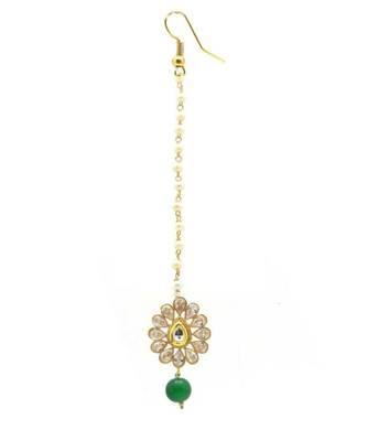 Pear Shape Maang Tikka Decorated With American Diamond 1