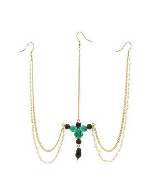 Gold Plated Maang Tikka Matha Patti For Women/Girls 1