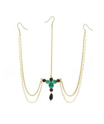 Gold Plated Maang Tikka Matha Patti For Women/Girls 3