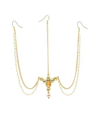 Gold Plated Maang Tikka Matha Patti For Women/Girls 2