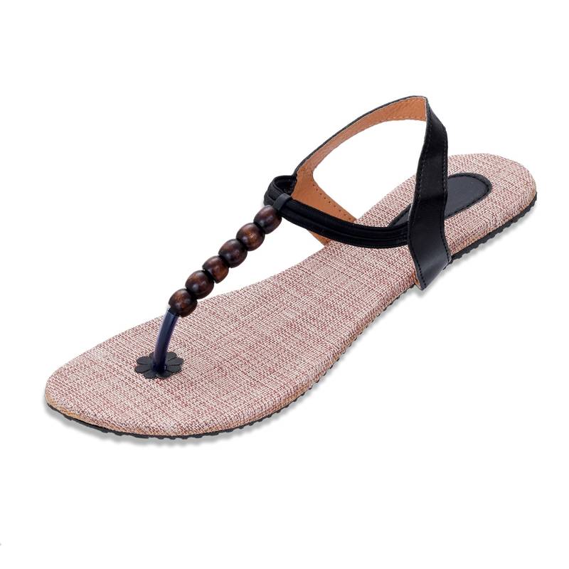 Liviva Women Black Color Fancy Flats For Women's Party Wear 