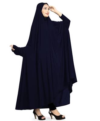Justkartit Lycra Stretchable Plain Arabic Style Chaderi Abaya Burkha For Women 3