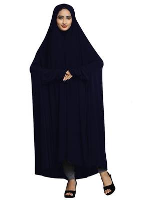 Justkartit Lycra Stretchable Plain Arabic Style Chaderi Abaya Burkha For Women 4