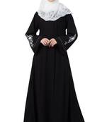 A-Line Abaya With Embroidery (Black)