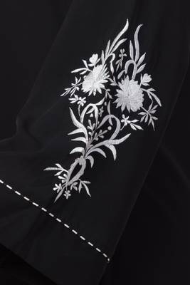 A-Line Abaya With Embroidery (Black) 5