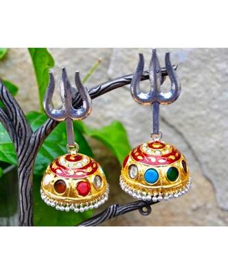 Multicolor Trishul Jhumka Earrings 1